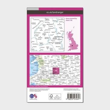 Pink Ordnance Survey Landranger Active 138 Kidderminster & Wyre Forest Map With Digital Version