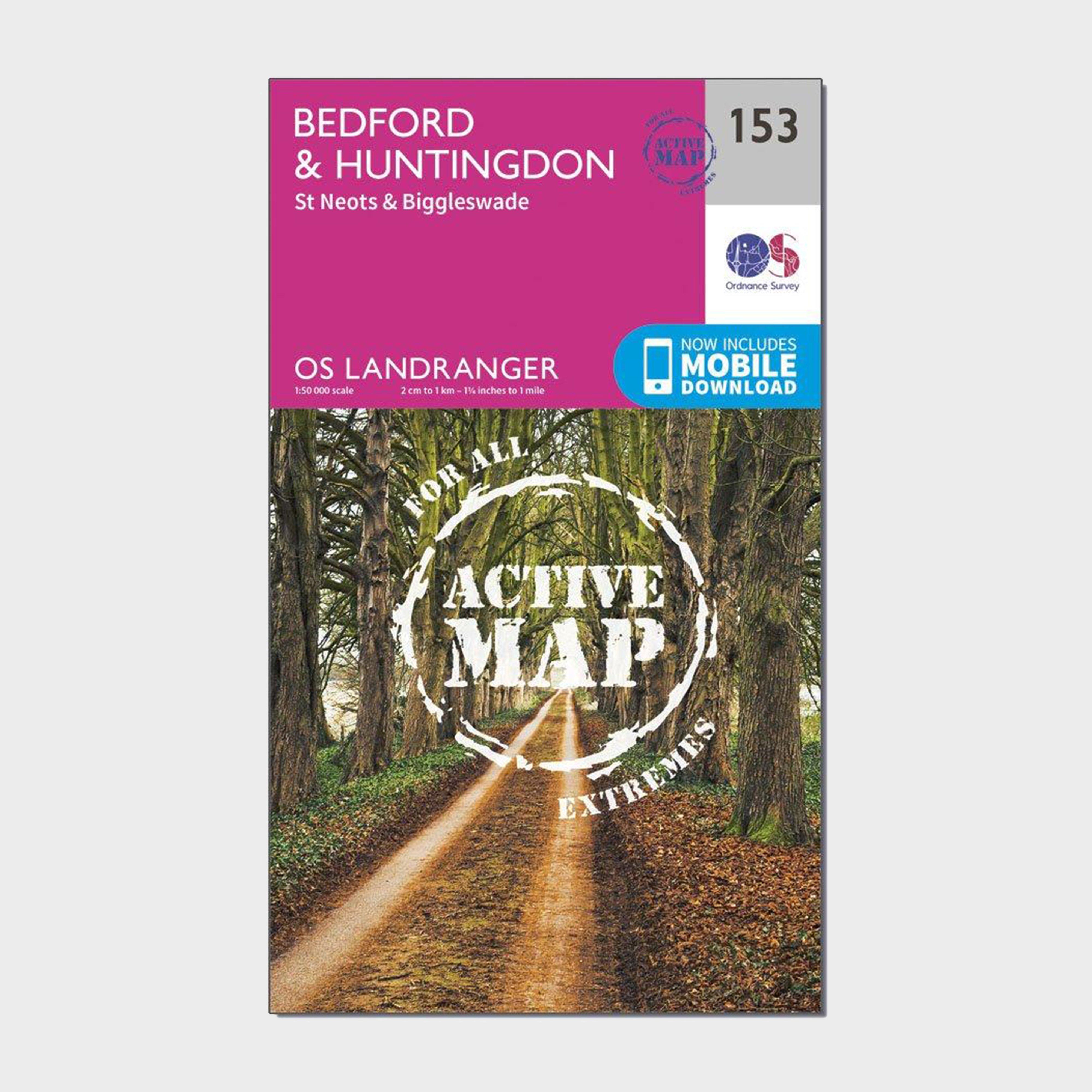 Ordnance Survey Ordnance Survey Landranger Active 153 Bedford, Huntingdon, St. Neots & Biggleswade Map With Digital Version - Orange, Orange Ordnance Survey Ordnance Survey Landranger Active 153 Bedford, Huntingdon, St. Neots & Biggleswade Map With Digital Version - Orange, Orange
