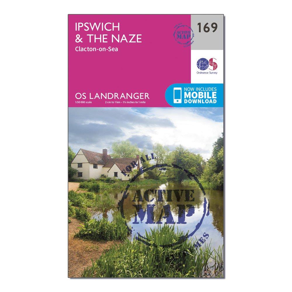 Ordnance Survey Ordnance Survey Landranger Active 169 Ipswich, The Naze & Clacton-on-Sea Map With Digital Version - Orange, Orange Ordnance Survey Ordnance Survey Landranger Active 169 Ipswich, The Naze & Clacton-on-Sea Map With Digital Version - Orange, Orange