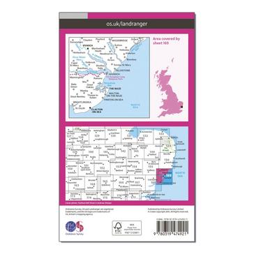 Pink Ordnance Survey Landranger Active 169 Ipswich, The Naze & Clacton-on-Sea Map With Digital Version