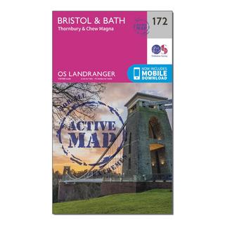 Landranger Active 172 Bristol & Bath, Thornbury & Chew Magna Map With Digital Version