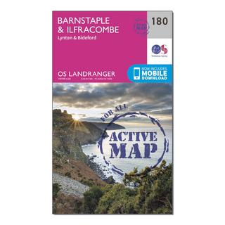 Landranger Active 180 Barnstaple & Ilfracombe, Lynton & Bideford Map With Digital Version