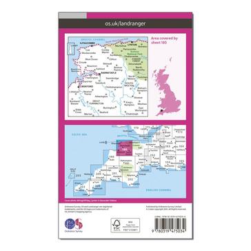 N/A Ordnance Survey Landranger Active 180 Barnstaple & Ilfracombe, Lynton & Bideford Map With Digital Version