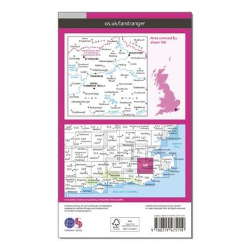 Pink Ordnance Survey Landranger Active 188 Maidstone & Royal Tunbridge Wells Map With Digital Version