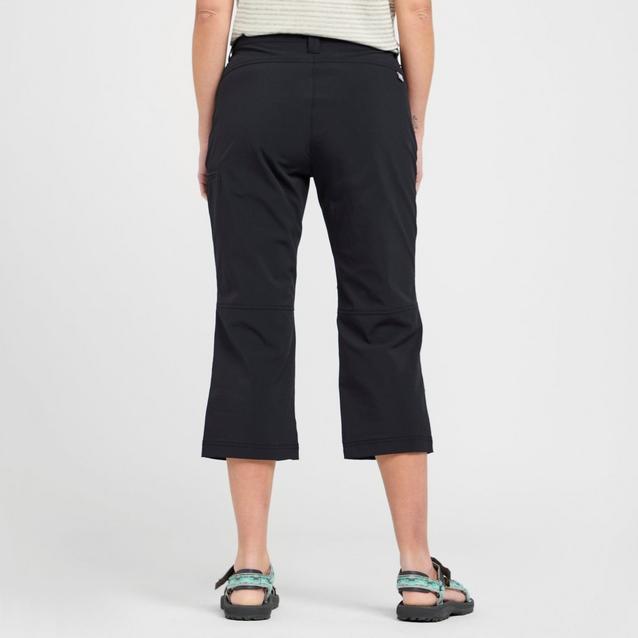 Black Stretch Cropped Capri Trousers