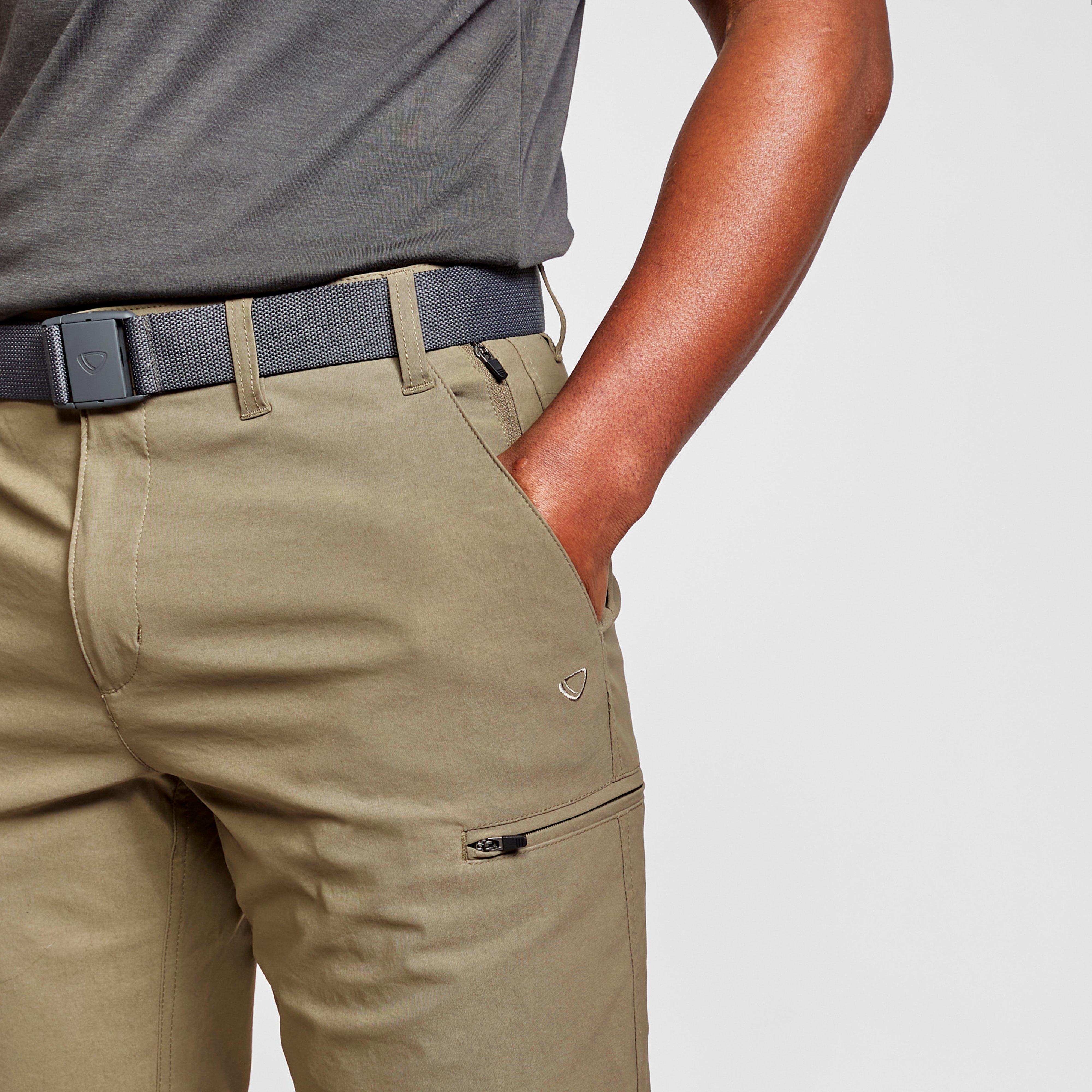 khaki stretch trousers