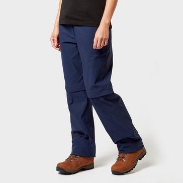 Navy Brasher Women's Zip-Off Stretch Trousers