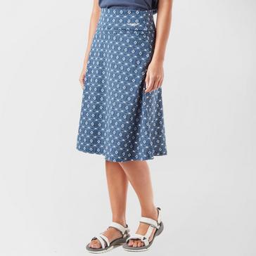 Navy Weird Fish Women's Malmo Printed Jersey Skirt