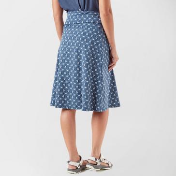 Navy Weird Fish Women's Malmo Printed Jersey Skirt