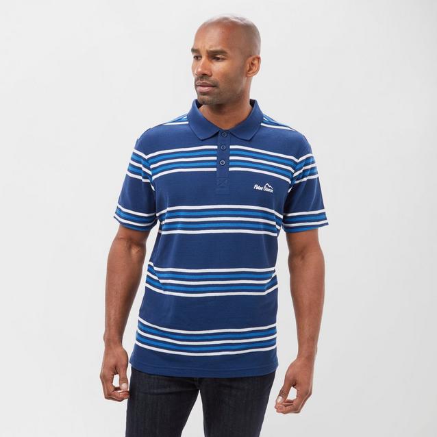 Navy Peter Storm Men’s Striped Polo Shirt image 1