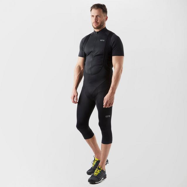 GORE RUNNING WEAR 3/4 tights IMPULSE with mesh inserts in black