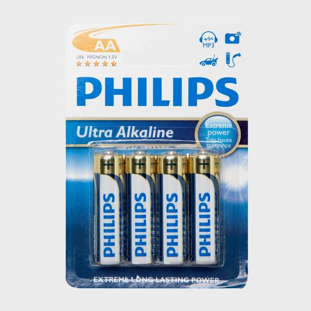Multi Phillips Ultra Alkaline AA Batteries 4 Pack image 1