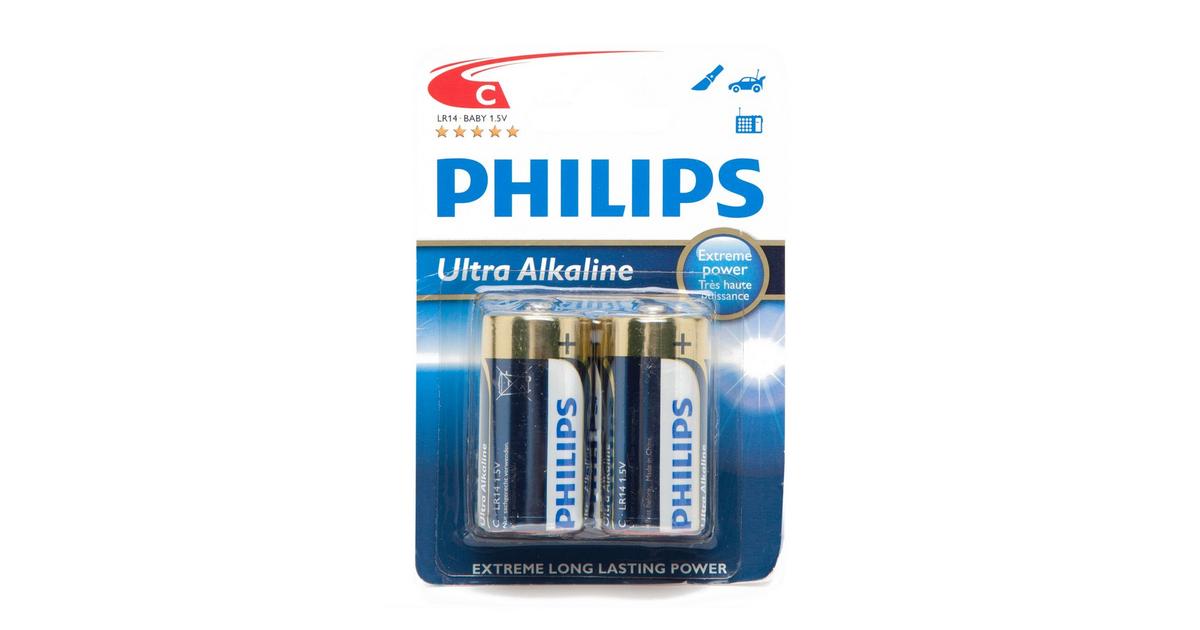 Pile LR14/C Ultra Alkaline B2 1,5V PHILIPS - LR14E2B/10 