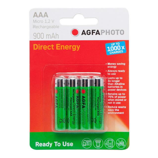 N/A AGFA Rechargeable AAA 1.2V Batteries 4 Pack image 1