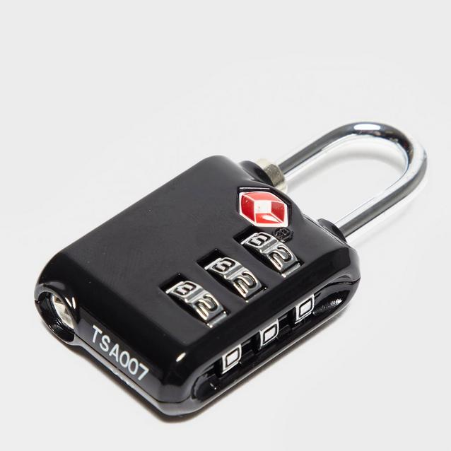 TSA-Approved Metal Combination Padlock 3-Digit Black