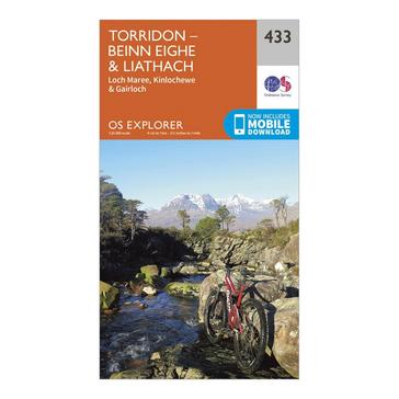 Orange Ordnance Survey Explorer 433 Torridon – Beinn Eighe & Liatach Map With Digital Version