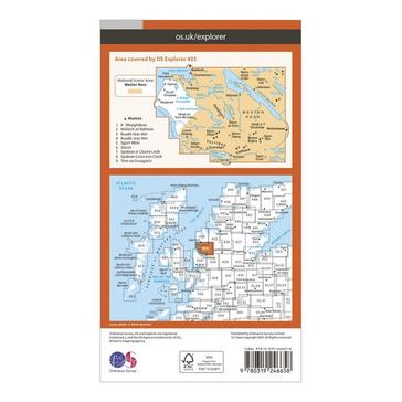 Orange Ordnance Survey Explorer 433 Torridon – Beinn Eighe & Liatach Map With Digital Version