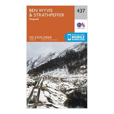 N/A Ordnance Survey Explorer 437 Ben Wyvis & Strathpeffer Map With Digital Version