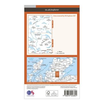 Orange Ordnance Survey Explorer 437 Ben Wyvis & Strathpeffer Map With Digital Version