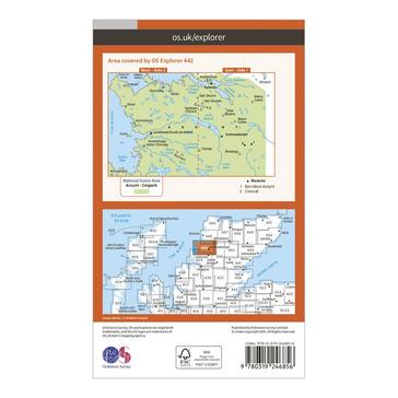 Orange Ordnance Survey Explorer 442 Assynt & Lochinver Map With Digital Version