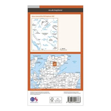 Orange Ordnance Survey Explorer 443 Ben Klibreck & Ben Armine Map With Digital Version