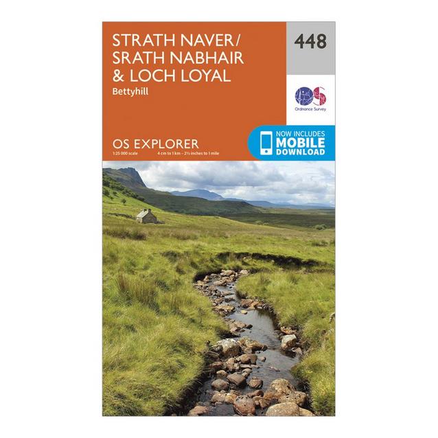 Orange Ordnance Survey Explorer 448 Strath Naver & Loch Loyal Map With Digital Version image 1