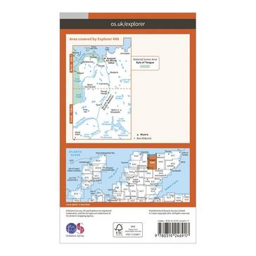 Orange Ordnance Survey Explorer 448 Strath Naver & Loch Loyal Map With Digital Version