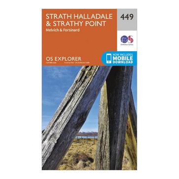 N/A Ordnance Survey Explorer 449 Strath Halladale & Strathy Point Map With Digital Version