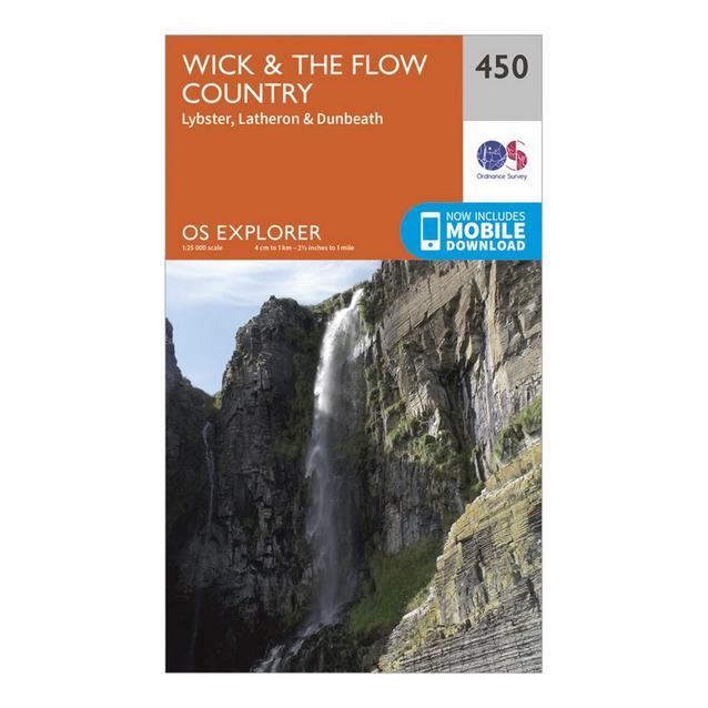 N/A Ordnance Survey Explorer 450 Wick & The Flow Country Map With Digital Version image 1