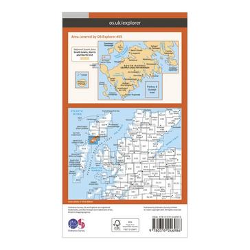 Orange Ordnance Survey Explorer 455 South Harris Map With Digital Version
