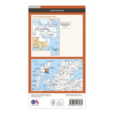 Orange Ordnance Survey Explorer 457 South East Lewis Map With Digital Version