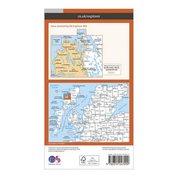 Orange Ordnance Survey Explorer 458 West Lewis Map With Digital Version