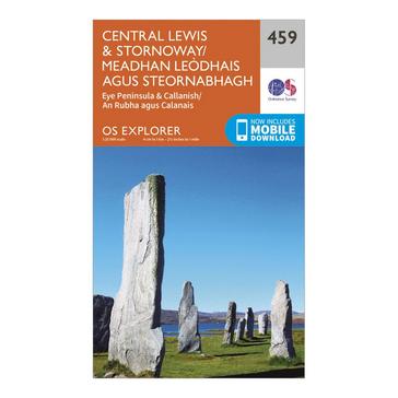 Orange Ordnance Survey Explorer 459 Central Lewis & Stornoway Map With Digital Version