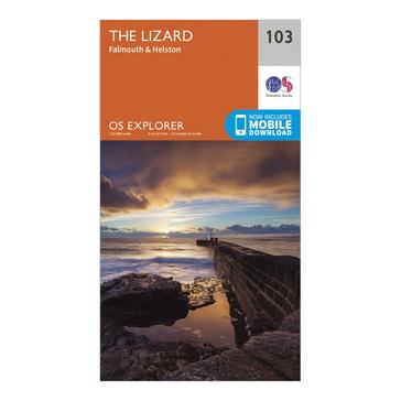 Orange Ordnance Survey Explorer 103 The Lizard Map With Digital Version