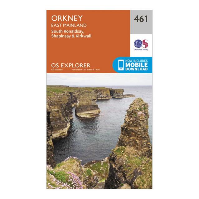 Orange JOGO Explorer 461 Orkney – East Mainland Map With Digital Version image 1