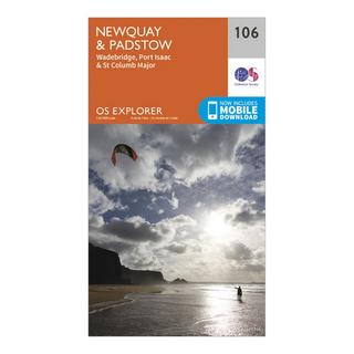 Explorer 106 Newquay & Padstow Map With Digital Version
