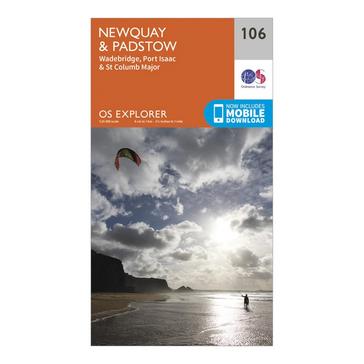 N/A Ordnance Survey Explorer 106 Newquay & Padstow Map With Digital Version