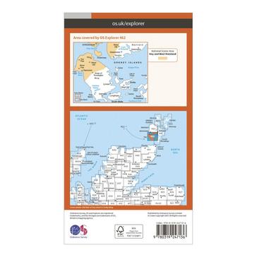 N/A Ordnance Survey Explorer 462 Orkney Map With Digital Version