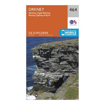 Orange Ordnance Survey Explorer 464 Orkney Map With Digital Version