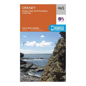 Orange Ordnance Survey Explorer 465 Orkney Map With Digital Version