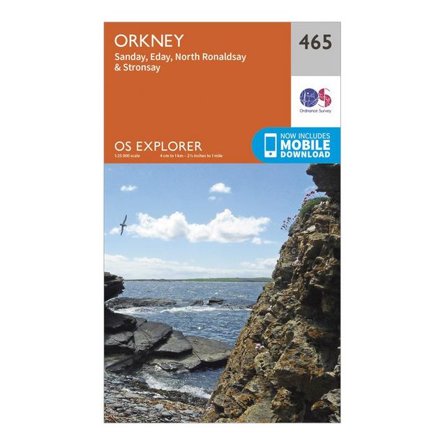 Orange Ordnance Survey Explorer 465 Orkney Map With Digital Version image 1