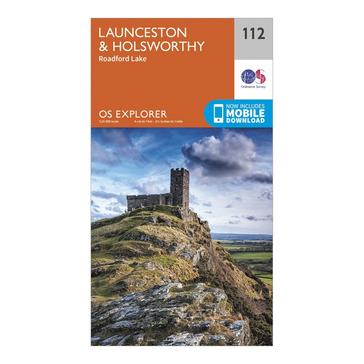 Orange Ordnance Survey Explorer 112 Launceston & Holsworthy Map With Digital Version