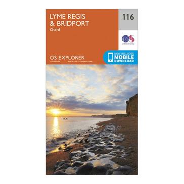 N/A Ordnance Survey Explorer 116 Lyme Regis & Bridport Map With Digital Version