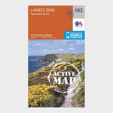 Orange Ordnance Survey Explorer Active 102 Land’s End Map With Digital Version