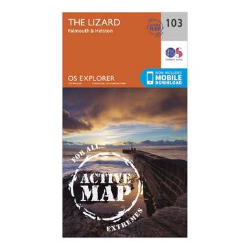 Orange Ordnance Survey Explorer Active 103 The Lizard Map With Digital Version