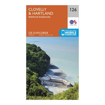 N/A Ordnance Survey Explorer 126 Clovelly & Hartland Map With Digital Version