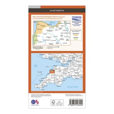 N/A Ordnance Survey Explorer 126 Clovelly & Hartland Map With Digital Version