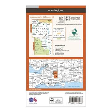 Orange Ordnance Survey Explorer 130 Salisbury & Stonehenge Map With Digital Version
