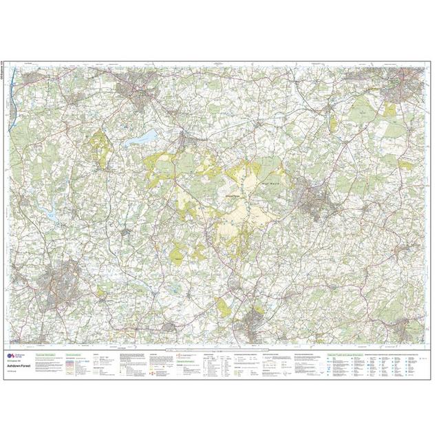 Ordnance Survey Explorer 135 Ashdown Forest Map With Digital Version Blacks