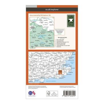 Orange Ordnance Survey Explorer 136 High Weald Map With Digital Version